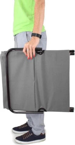 Strandmat Opvouwbaar Met Schouderband - Strandstoel Grijs 145x47x52 -Winkel Voor Kampeerartikelen 624x1200