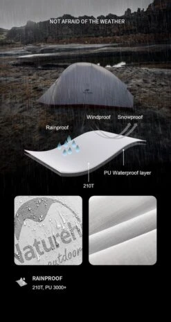 Cloud Up 1 Upgraded - Naturehike® - 1 Persoons Tent - Lichtgewicht Tent - Incl. Grondzeil - 210T 3000mm - Outdoor - Waterdicht - Hiking & Wandelen 16 Cloud Up 1 Upgraded - Naturehike® - 1 Persoons Tent - Lichtgewicht Tent - Incl. Grondzeil - 210T 3000mm - Outdoor - Waterdicht - Hiking & Wandelen -Winkel Voor Kampeerartikelen 637x1200 1