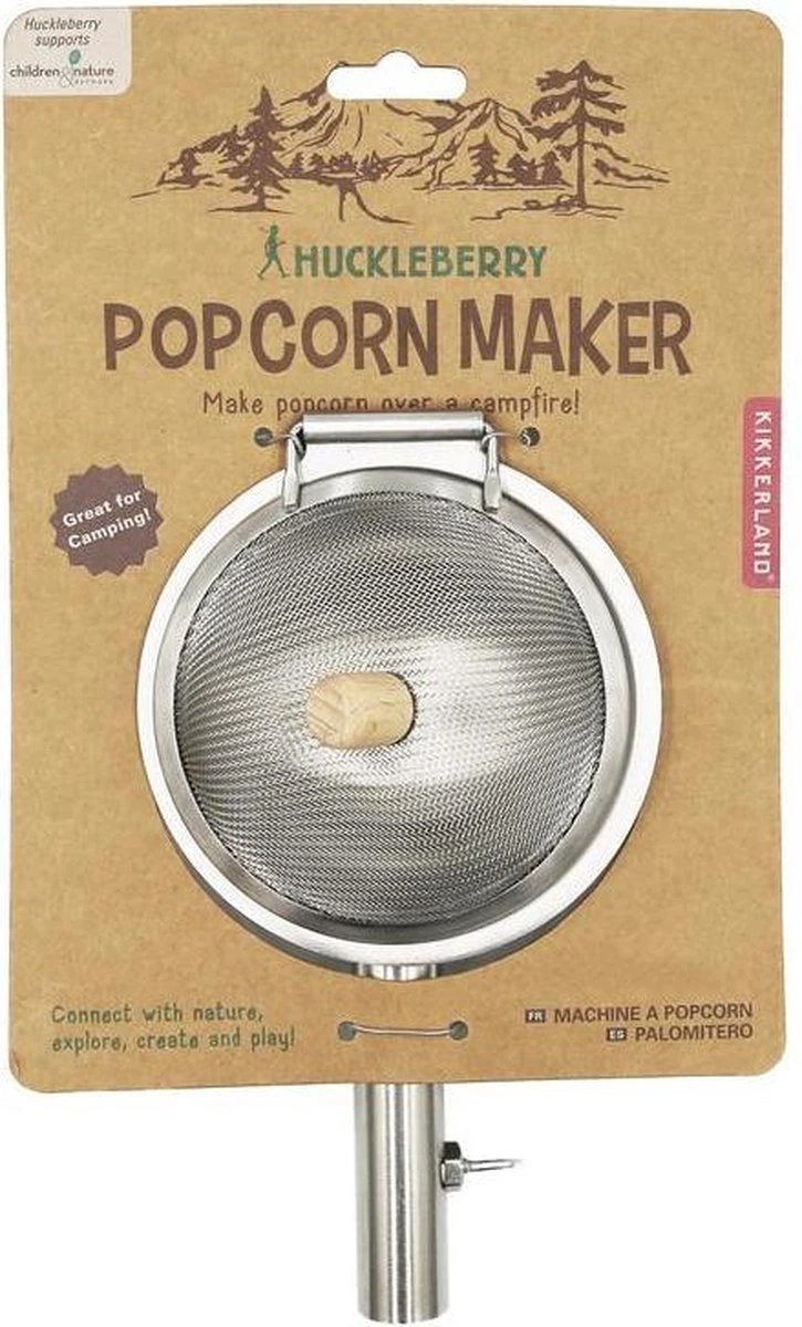 Kikkerland Huckleberry Popcorn Maker - Maak Je Eigen Popcorn - Popcornpan - Kampvuur - Buitenspeelgoed - Buitenspelen - Kamperen 8 Kikkerland Huckleberry Popcorn Maker - Maak Je Eigen Popcorn - Popcornpan - Kampvuur - Buitenspeelgoed - Buitenspelen - Kamperen - Afbeelding 6