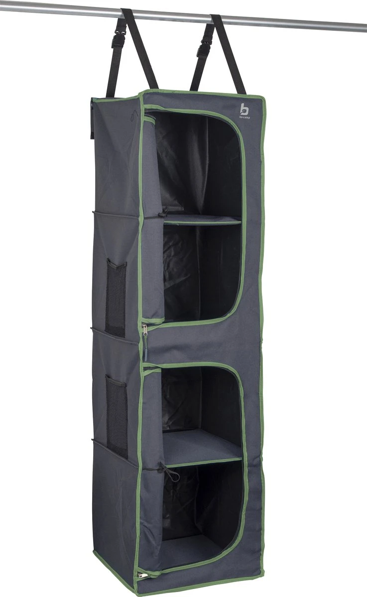 Bo-Camp - Tentorganizer - 4-vaks - 2 Deurtjes - 35x35x131 Cm - Grijs 7 Bo-Camp - Tentorganizer - 4-vaks - 2 Deurtjes - 35x35x131 Cm - Grijs - Afbeelding 5