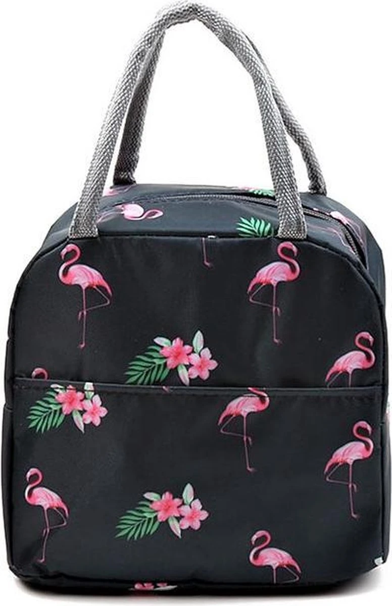Koeltas - Lunchtas - Volwassenen En Kinderen - Compact & Handig: Zomer - Picknick -School - Lunch - Werk - Zwart Flamingo 3 Koeltas - Lunchtas - Volwassenen En Kinderen - Compact & Handig: Zomer - Picknick -School - Lunch - Werk - Zwart Flamingo