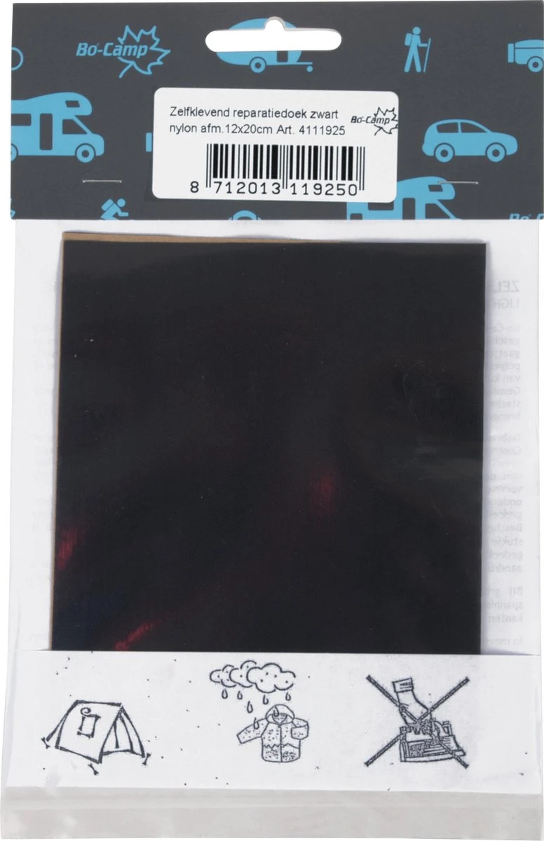 Bo-Camp Reparatiedoek - Zelfklevend - Nylon - Zwart 3 Bo-Camp Reparatiedoek - Zelfklevend - Nylon - Zwart