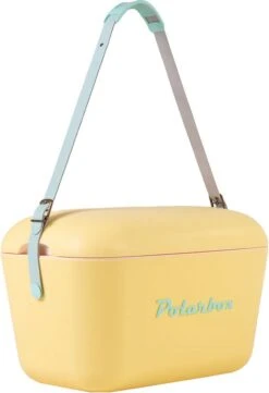 Merkloos Polarbox - Koelbox - Met Schouderband - Geel - 20 Liter - 45x30x(H)27cm -Winkel Voor Kampeerartikelen 820x1200