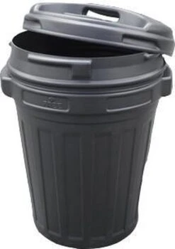 Excellent Voerton Met Draaisluiting - Voer- En Bewaarton - 70L - Zwart