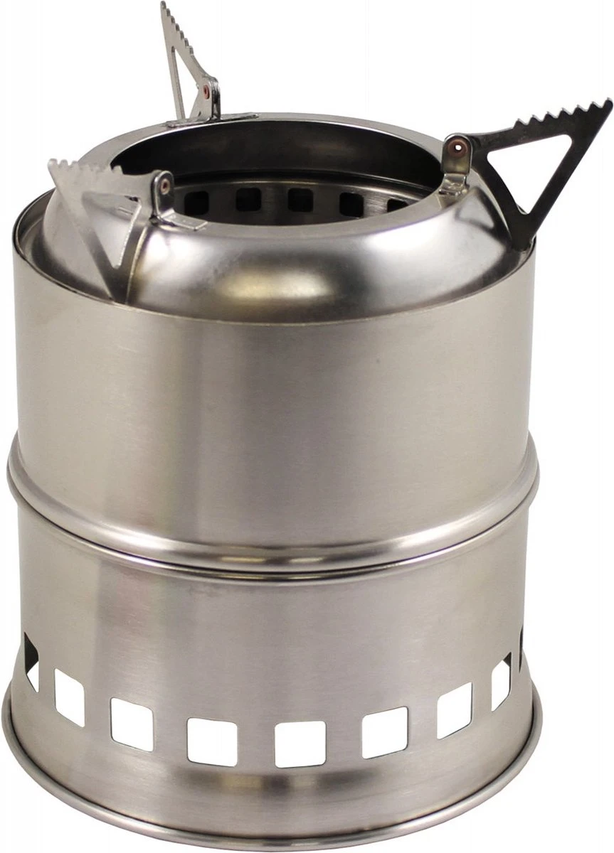 Fox Outdoor - Houtbrander "Forest" - RVS 3 Fox Outdoor - Houtbrander "Forest" - RVS