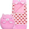 Roze Kat Kinderen Slaapzak -180 Cms |slaapzak Junior | Nappers | Children Sleeping Bag | Kinderen Slaapzak | Super Soft 2 In 1 Fun Pillow &Sleepy For Boys | Roze Kat Slaapzak | Zachte Slaapzak | Knuffel Slaapzak | 2 In 1 Slaapzak | Kinderen -Winkel Voor Kampeerartikelen 871x1200