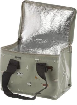 Kleine Koeltas Voor Lunch Grijs Met Boerderij Dieren Print 16 X 21 X 14 Cm 4,7 Liter - Koeltassen -Winkel Voor Kampeerartikelen 878x1200 1