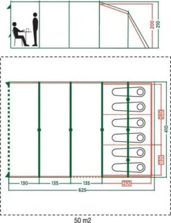 Coleman Vail 6L Tunneltent - Familie Tent - 6-Persoons - Grijs/Groen -Winkel Voor Kampeerartikelen 920x1200 4