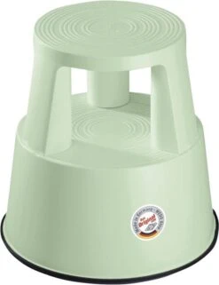 Wedo - Opstapkruk Met Wieltjes - Kunststof - Mintgroen