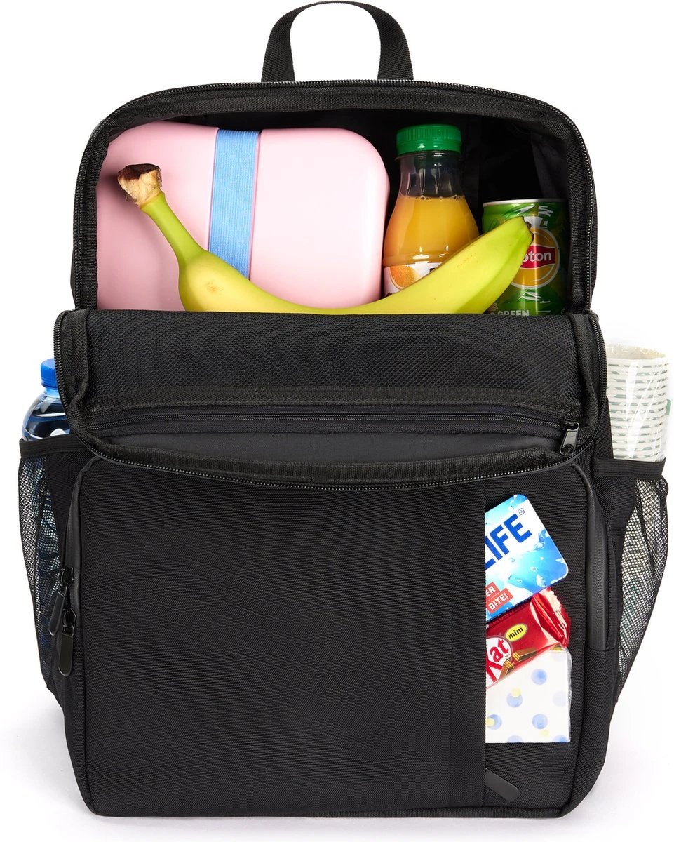 Sunflake Koeltas Rugzak (28L) - Geschikt Voor 16 Blikjes - Lunchtas Voor Dames En Heren - Zwart 6 Sunflake Koeltas Rugzak (28L) - Geschikt Voor 16 Blikjes - Lunchtas Voor Dames En Heren - Zwart - Afbeelding 4