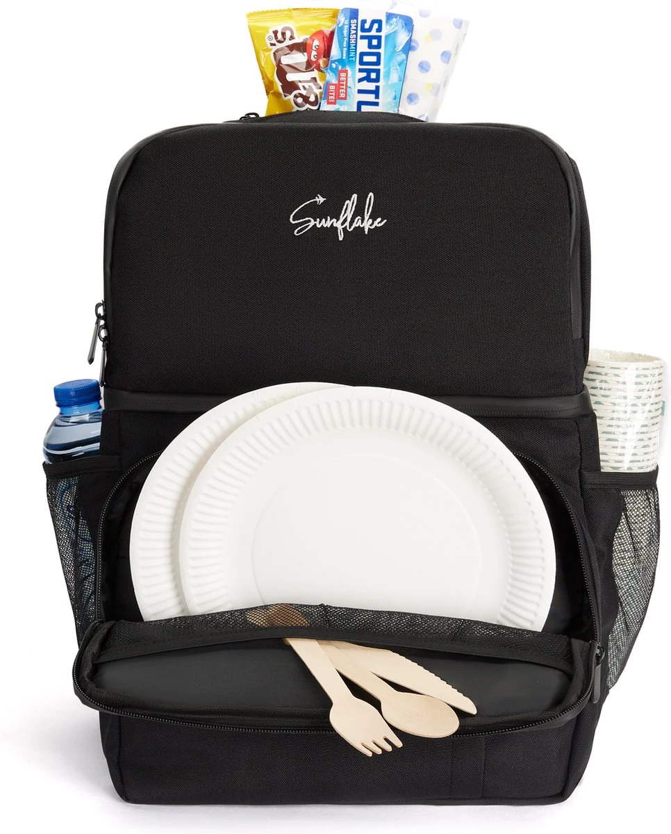 Sunflake Koeltas Rugzak (28L) - Geschikt Voor 16 Blikjes - Lunchtas Voor Dames En Heren - Zwart 8 Sunflake Koeltas Rugzak (28L) - Geschikt Voor 16 Blikjes - Lunchtas Voor Dames En Heren - Zwart - Afbeelding 6