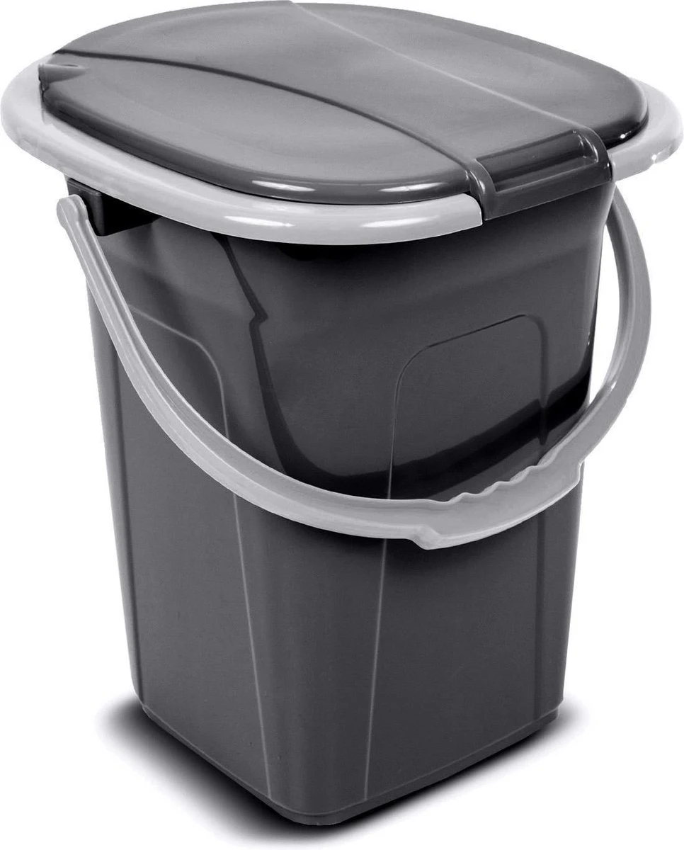 Campingtoilet 19L Mobiele Toiletemmer Reistoilet Toiletemmer Toilet Mobiele Camping Antraciet 5 Campingtoilet 19L Mobiele Toiletemmer Reistoilet Toiletemmer Toilet Mobiele Camping Antraciet - Afbeelding 3