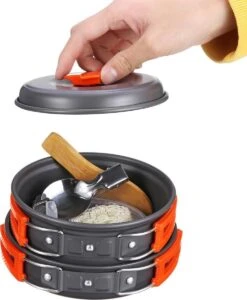 Camping Outdoor Kookset 13-delig Camping Servies En Pannen Pannenset Keukengerei - BPA-vrij & Geen Giftige Stoffen - Opvouwbaar & Licht - Ideaal Voor Reizen, Festival, Wandelen -Winkel Voor Kampeerartikelen 989x1200 4