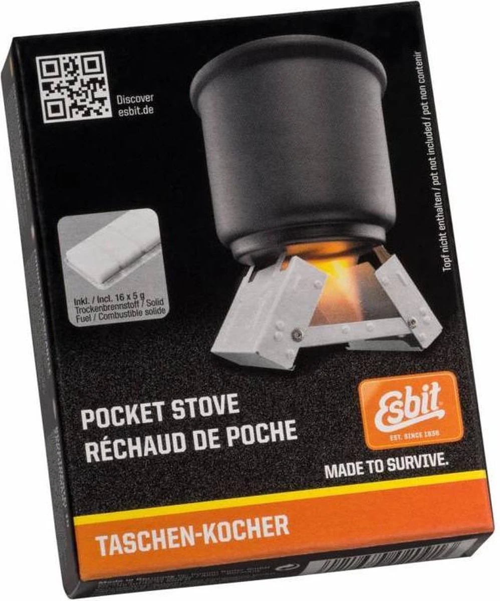 Esbit Brander Pocket Stove S - Incl 16x5 Gr Esbit Blokjes - Compact 7 Esbit Brander Pocket Stove S - Incl 16x5 Gr Esbit Blokjes - Compact - Afbeelding 5